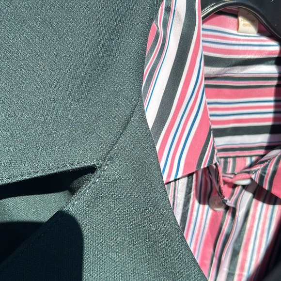 NWOT Etcetera Striped Blouse Pink and Green Size 2 - Picture 14 of 16